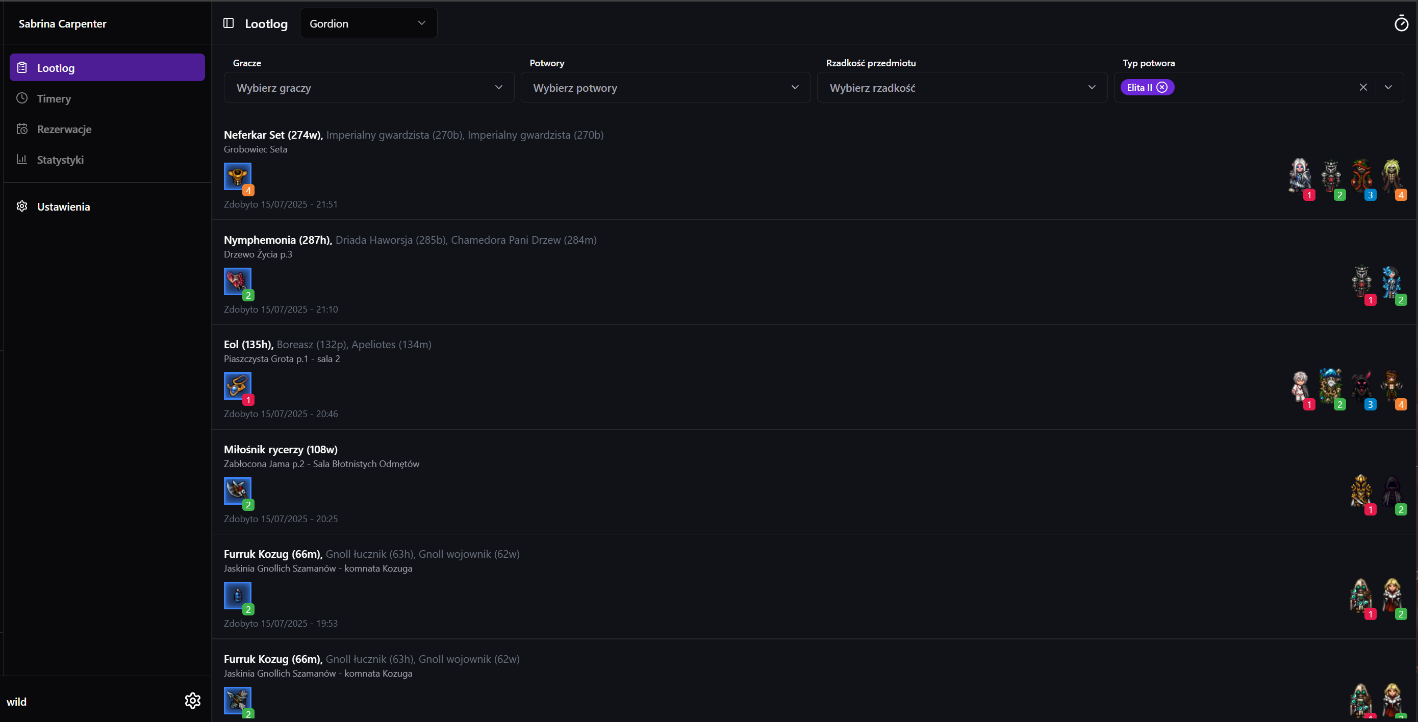 Screenshot - Interfejs Dashboardu
